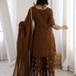 Embroidered Crunchy Silk Sharara Suit Set for Wedding and Festive Wear
