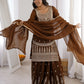 Embroidered Crunchy Silk Sharara Suit Set for Wedding and Festive Wear