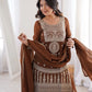 Embroidered Crunchy Silk Sharara Suit Set for Wedding and Festive Wear