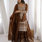 Embroidered Crunchy Silk Sharara Suit Set for Wedding and Festive Wear