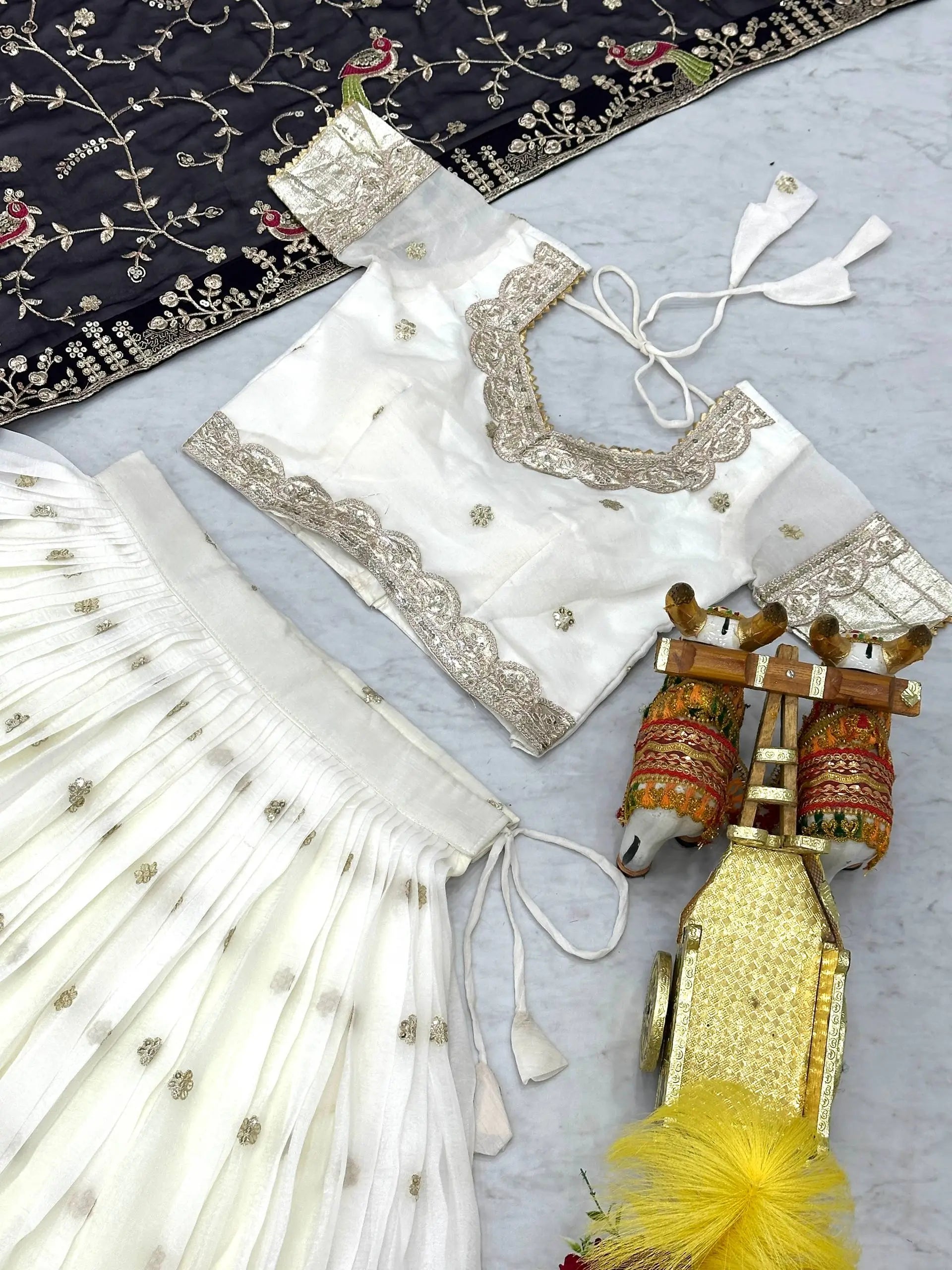 Embroidered Crunchy Silk Wedding Lehenga Choli