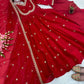Embroidered Fandy Silk Anarkali Set