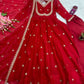 Embroidered Fandy Silk Anarkali Set