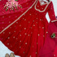 Embroidered Fandy Silk Anarkali Set