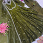 Embroidered Fandy Silk Anarkali Set