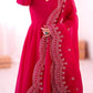 Embroidered Fandy Silk Designer Gown Set