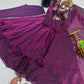 Embroidered Fandy Silk Gown Set With Dupatta