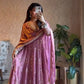 Embroidered Fandy Silk Gown Set with Dupatta and Pant