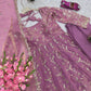 Embroidered Fandy Silk Gown Set with Dupatta and Pant