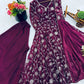 Embroidered Fandy Silk Kurti Sharara Set