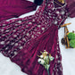 Embroidered Fandy Silk Kurti Sharara Set
