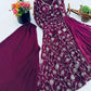 Embroidered Fandy Silk Kurti Sharara Set