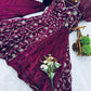 Embroidered Fandy Silk Kurti Sharara Set