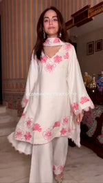 Embroidered Farshi Palazzo Suit Set for Festive and Family Occasions