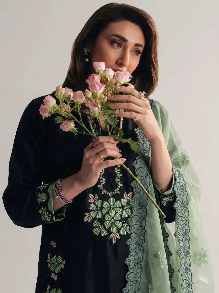 Embroidered Farshi Pant Suit Set for Festive and Wedding Wear