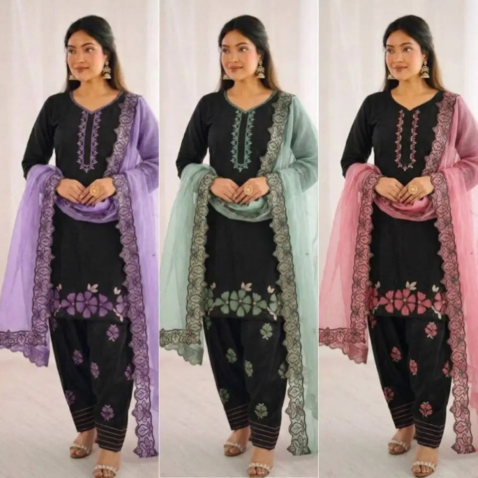 Embroidered Farshi Pant Suit Set for Festive and Wedding Wear