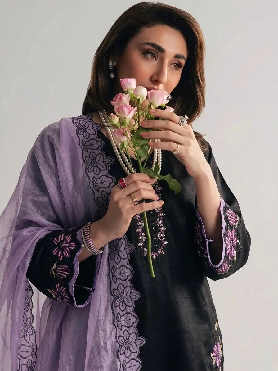 Embroidered Farshi Pant Suit Set for Festive and Wedding Wear