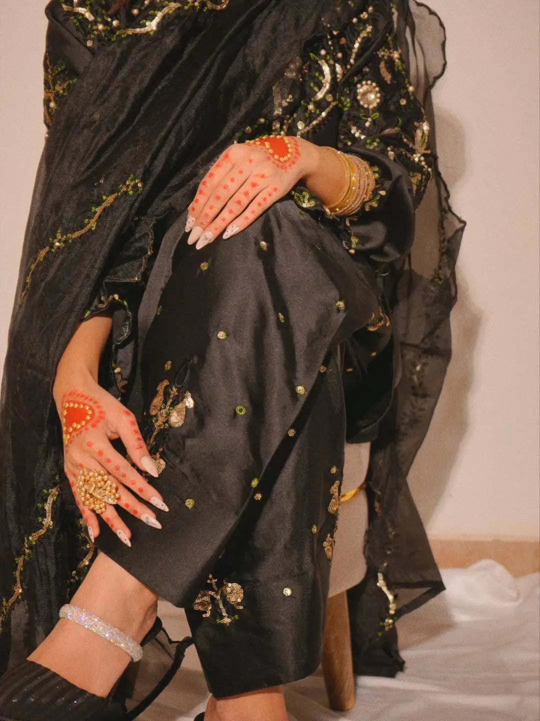 Embroidered Farshi Salwar Suit Set for Festive and Wedding Wear