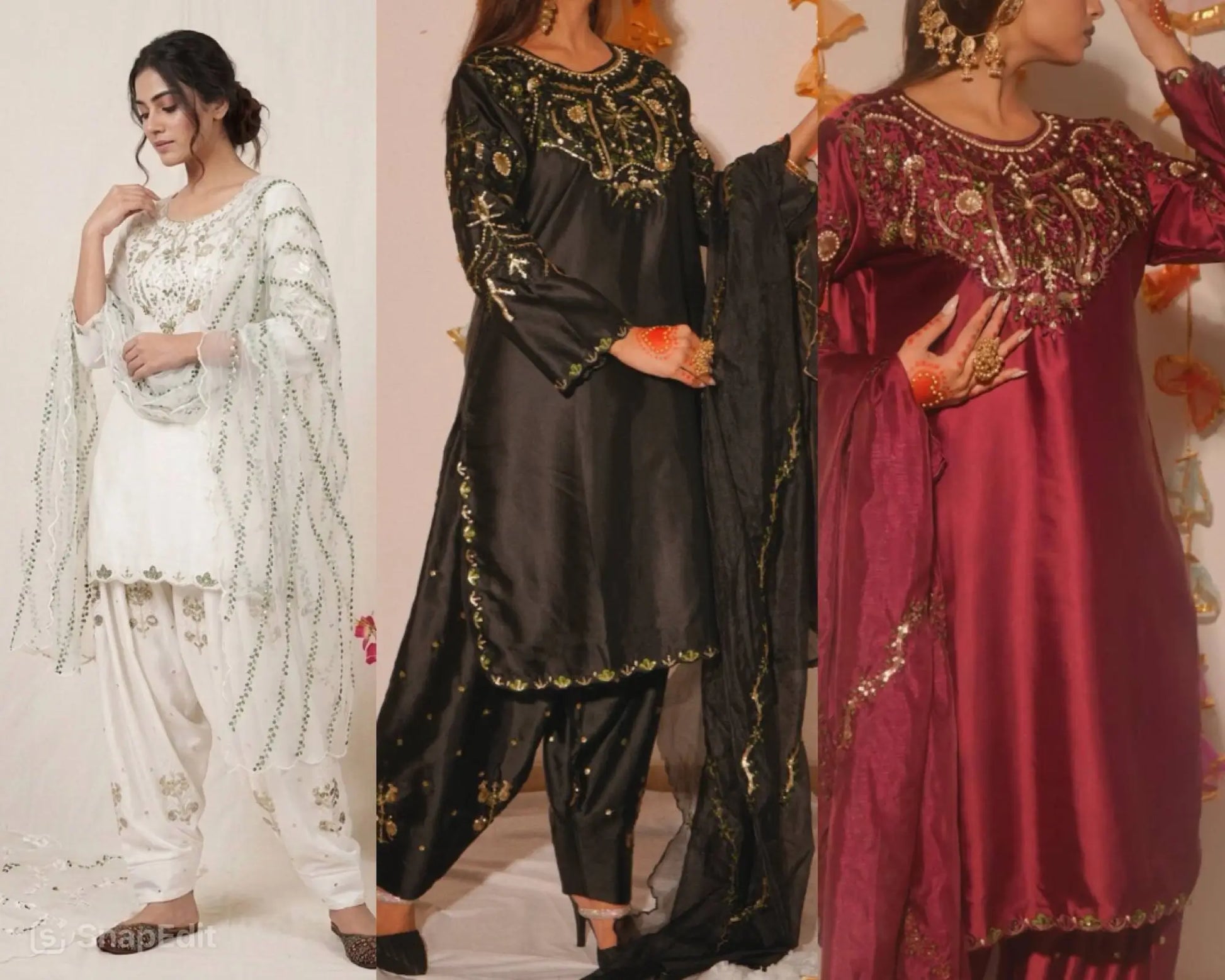 Embroidered Farshi Salwar Suit Set for Festive and Wedding Wear