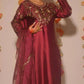 Embroidered Farshi Salwar Suit Set for Festive and Wedding Wear
