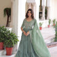 Embroidered Faux Blooming Anarkali Gown Set