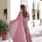 Embroidered Faux Blooming Anarkali Gown Set