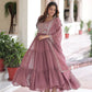 Embroidered Faux Blooming Anarkali Gown Set