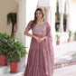 Embroidered Faux Blooming Anarkali Gown Set