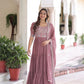 Embroidered Faux Blooming Anarkali Gown Set