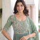 Embroidered Faux Blooming Anarkali Gown Set