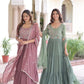 Embroidered Faux Blooming Anarkali Gown Set