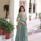Embroidered Faux Blooming Anarkali Gown Set