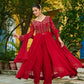 Embroidered Faux Blooming Anarkali Suit Set