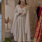 Embroidered Faux Blooming Gown Set with Dupatta