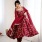 Embroidered Faux Georgette Anarkali Gown Set with Dupatta