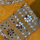 Embroidered Faux Georgette Anarkali Kurti Pant Set with Bustier