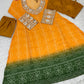 Embroidered Faux Georgette Anarkali Kurti Pant Set with Bustier