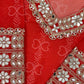 Embroidered Faux Georgette Anarkali Kurti Pant Set with Bustier