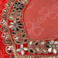 Embroidered Faux Georgette Anarkali Kurti Pant Set with Bustier