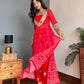 Embroidered Faux Georgette Anarkali Kurti Pant Set with Bustier