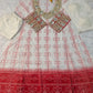 Embroidered Faux Georgette Anarkali Kurti Pant Set with Bustier