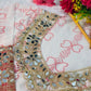 Embroidered Faux Georgette Anarkali Kurti Pant Set with Bustier