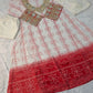 Embroidered Faux Georgette Anarkali Kurti Pant Set with Bustier