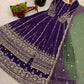 Embroidered Faux Georgette Anarkali Lehenga Set