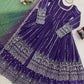 Embroidered Faux Georgette Anarkali Lehenga Set