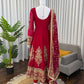 Embroidered Faux Georgette Anarkali Set with Dupatta