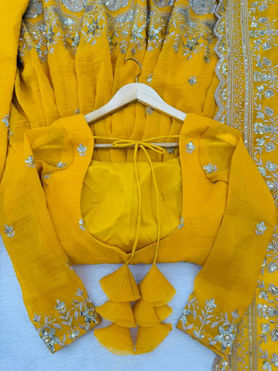 Embroidered Faux Georgette Anarkali Set with Dupatta
