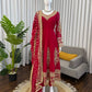 Embroidered Faux Georgette Anarkali Set with Dupatta