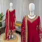Embroidered Faux Georgette Anarkali Set with Dupatta