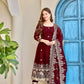 Embroidered Faux Georgette Anarkali Set with Dupatta